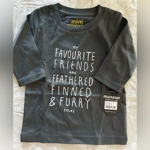 Unisex shirt. 6-12 months NWT